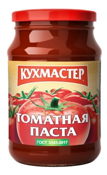 КУХМАСТЕР Томатная паста  1000гр стекл/банка ГОСТ1*6