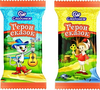 -40% СЛАДОНЕЖ Конфеты ГЕРОИ СКАЗОК вафельные 3кг 1*3
