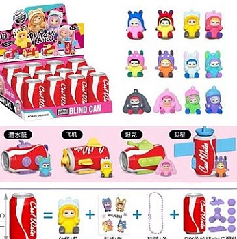 Игрушка ВАКУКУ Капсула Банка Газировки фигурка+стикер   1*24
