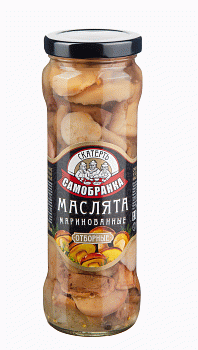 -10% СКАТ-САМОБР Грибы МАСЛЯТА маринованные отбор. 370мл стекл/банка 1*12