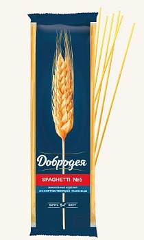 ДОБРОДЕЯ Макаронные изделия ВЕРМИШЕЛЬ ДЛИННАЯ (SPAGHETTI №5) 400гр  1*24 ДОБРОДЕЯ Макаронные изделия ВЕРМИШЕЛЬ ДЛИННАЯ (SPAGHETTI №5) 400гр  1*24