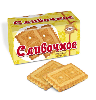 РАХАТ Печенье сахарное СЛИВОЧНОЕ фас.220гр  1*22