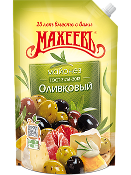 МАХЕЕВЪ Майонез ОЛИВКОВЫЙ 50,5% жирн. 380гр./400мл/  д/пак 1*20