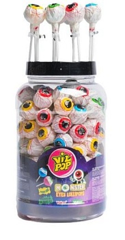 КАНДИ-КЛАБ YAKAR MONSTER ГЛАЗ Карамель на палочке  16гр  6*100