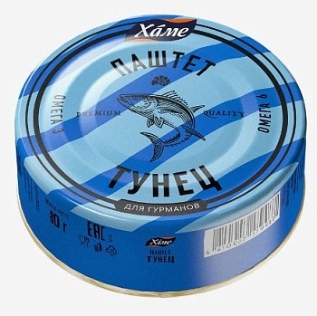 ХАМЕ Паштет 80гр Тунец  ж/б 1*12