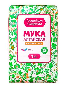 Мука в/с СЕМЕЙНЫЕ ЗАКРОМА 1кг  1*8