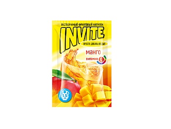 ИНВАЙТ Напиток б/п Манго 9гр. (8*24)  1*24 ИНВАЙТ Напиток б/п Манго 9гр. (8*24)  1*24