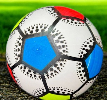 Игрушка МЯЧ резиновый детский ФУТБОЛ 23см  1*1