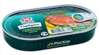 РЫБНОЕ МЕНЮ Горбуша натур с добав масла 175гр ж/б 1*24