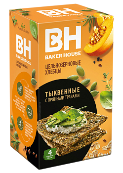 РКК BARKER HOUSE Хлебцы Скандинавские тыквенные с пряными травами 180гр  1*8