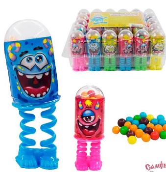 КАНДИ-КЛАБ МОНСТРИК-ПОПРЫГУН Сах.драже с хруст.начинкой 7гр  12*30 КАНДИ-КЛАБ МОНСТРИК-ПОПРЫГУН Сах.драже с хруст.начинкой 7гр  12*30