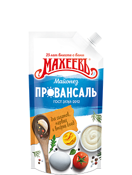-40% АКЦИЯ МАХЕЕВЪ Майонез ПРОВАНСАЛЬ БЕЛЫЙ 190гр./200мл/  д/пак 1*20