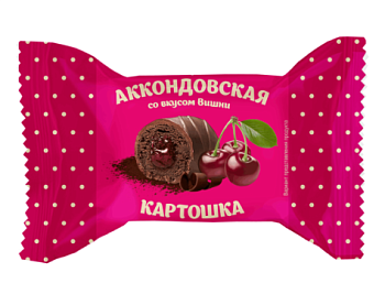 АККОНД Конфеты АККОНДОВСКАЯ КАРТОШКА глазир.вкус вишня 1*3