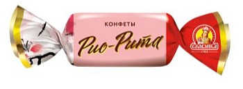 -50% РОЗНИЦА СЛАВЯНКА Конфеты РИО РИТА пралин.нач с криспи и мягк.карамелью /пак.1кг./ 1*6