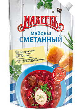 МАХЕЕВЪ Майонез СМЕТАННЫЙ 770гр./800мл/  д/пак 1*10