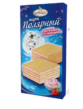 СЛАВЯНКА Торт ПОЛЯРНЫЙ вафельный Клубника фас.213гр  1*9