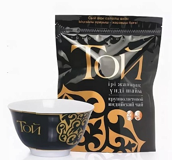 ТОЙ Чай черный лист. ИНДИЯ (ЧЕРНЫЙ) С ПИАЛОЙ 200гр zip-пакет 1*25