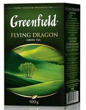 ГРИНФИЛД Чай зеленый лист. Флаинг Драгон 100гр.  1*14