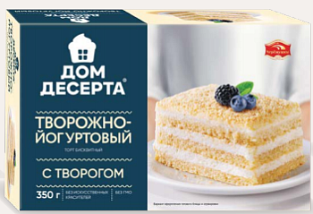 ЧЕРЕМУШКИ Торт ДД ТВОРОЖНО-ЙОГУРТОВЫЙ 350гр  1*6