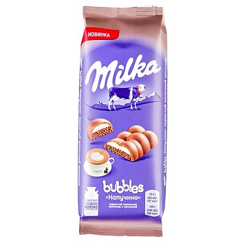 МИЛКА Шоколад БАБЛ молочный пористый Капучино 87гр  1*16