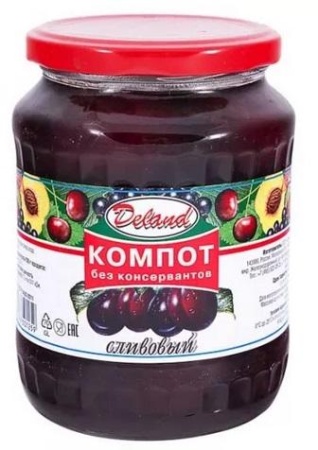 DELAND Компот из Сливы  720гр стекл банка ГОСТ 1 12 01.12.2021 15 38 41