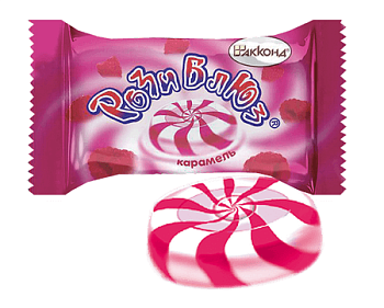 АККОНД Карамель РОЗИ БЛЮЗ малина-сливки фас.1кг пакет 1*4