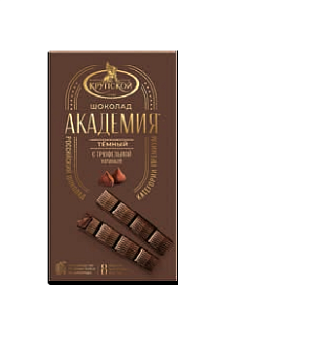 НОВИНКА СЛАВЯНКА Шоколад АКАДЕМИЯ темный с трюфельной нач. 168гр  1*11