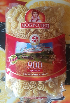ДОБРОДЕЯ Макаронные изделия АВТОМОБИКИ ROTELLE RIGATЕ 900гр  1*12