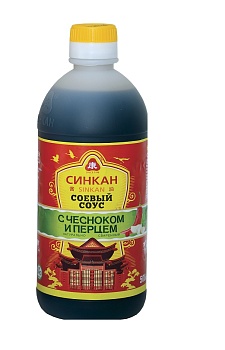 ЦИН-КАЗ Соус соевый Чесночно-острый 500гр пл/бут 1*20