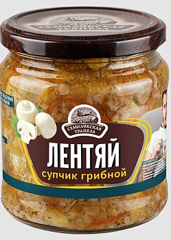 СЕМИЛУКСКАЯ ТРАПЕЗА Суп ГРИБНОЙ "ЛЕНТЯЙ" 460гр стекл/банка 1*8