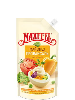 МАХЕЕВЪ Майонез ПРОВАНСАЛЬ КЛАССИКА 380гр./400мл/  д/пак 1*20
