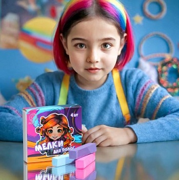 Игрушка Мелки для волос 4 цвета   1*1