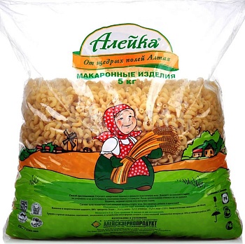 АЛЕЙКА Макаронные изделия ПЕРЬЯ РИФЛЕНЫЕ  фас.5кг  1*4