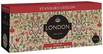 LONDON TEA CLUB Чай черный пак. Standard Ceylon 25пак сашет   1*17 LONDON TEA CLUB Чай черный пак. Standard Ceylon 25пак сашет   1*17