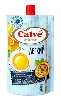 CALVE Майонезный соус Легкий 230гр д/пак 1*40