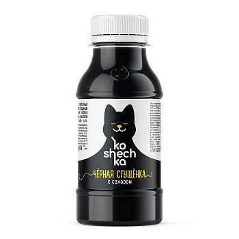 KOSHECHKA Продукт молочный сгущ с сахаром Черная Сгущенка 6.0% 370гр пл/бут 1*12