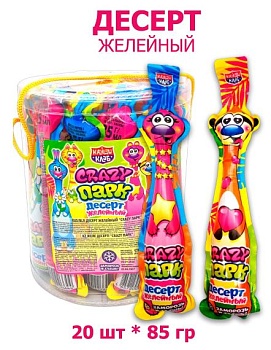 КАНДИ-КЛАБ Десерт желейный CRAZY ПАРК 85гр  8*20