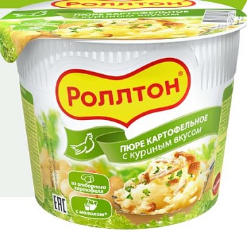 РОЛЛТОН Карт.пюре Б/П Курица 40гр  1*24