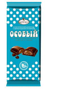 СЛАВЯНКА Шоколад ОСОБЫЙ темный с шок.нач. 80гр  1*12