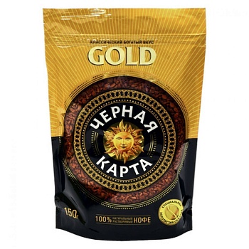 ШТРАУС Кофе сублим. ЧЕРНАЯ КАРТА  150гр м/уп 1*6