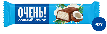 НОВИНКА СЛАВЯНКА Батончик ОЧЕНЬ с кокосом 47гр.  1*25