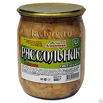 АГРИППИНА Суп СОЛЯНКА из свеж капусты 500 мл стекл/банка ГОСТ1*8