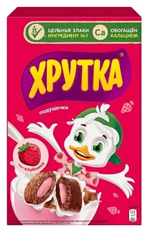 НЕСТЛЕ Завтрак готовый ХРУТКА Подушечки Клубничные 220гр  1*8