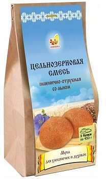 ДИВИНКА Смесь муки ц/з пшенично-отрубная с семенем льна  700гр  1*12