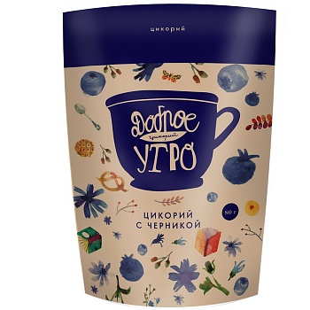 ДОБРОЕ УТРО Цикорий ЧЕРНИКА 80гр м/уп 1*36