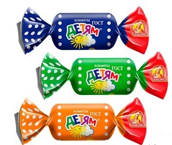 СЛАВЯНКА Конфеты ДЕТЯМ помадная /пак.1кг/ 1*6