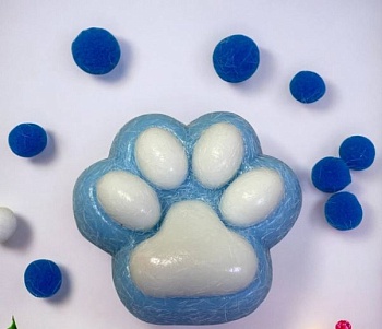 Игрушка Мялка -Сквиш ЛАПКА силикон мохнатая с шариками 57,5гр /7,5*6,5*2,3см/   1*12 Игрушка Мялка -Сквиш ЛАПКА силикон мохнатая с шариками 57,5гр /7,5*6,5*2,3см/   1*12