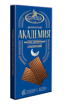 НОВИНКА СЛАВЯНКА Шоколад АКАДЕМИЯ экстрамолочный 88гр  1*15