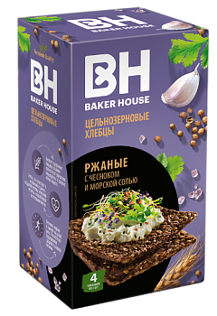 РКК BARKER HOUSE Хлебцы Скандинавские ржаные с чесноком 180гр  1*8