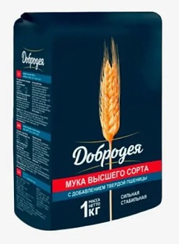 ДОБРОДЕЯ Мука в/с /пак.1кг/  1*10